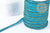 Ruban plat à paillettes polyester nylon bleu 9.5-10mm, fabrication bijoux, x1 Mètre G8907