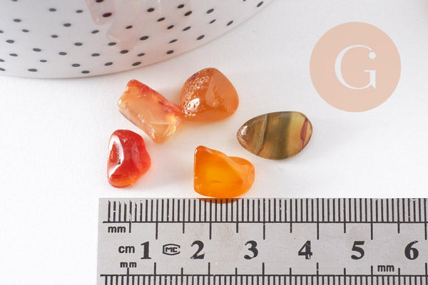 Sable Pierre agate jaune naturelle brute roulée 8-19mm non percé, x20gr (G1132)