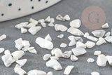 Sable chips pierre howlite blanche naturelle non percé, x20gr (G7669)