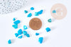 Sable chips pierre howlite turquoise naturel 5-10mm non percé, x20gr (G8692)