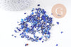 Sable chips pierre lapis lazulis bleu naturel 3~5mm non percé, x20gr (G0230)