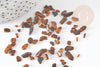 Sable chips pierre oeil de tigre naturelle brute roulée 3~5mm non percé, x20gr (G5228)