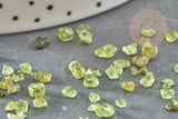 Sable chips pierre quartz olive vert 2-6mm non percé, x20gr (G3501)