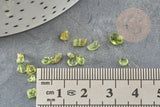Sable chips pierre quartz olive vert 2-6mm non percé, x20gr (G3501)
