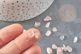 Sable chips pierre quartz rose naturel 5-10.5mm non percé, x20gr (G0241)