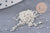 Sable chips verre blanc argent chips mineral 0.6mm non percé, x10gr (G1462)