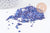 Sable chips verre bleu métal 1.5~2mm non percé, x10gr (G0875)