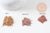 Sable chips verre rose beige métallisé 2-7mm non percé, x10gr (G1461)