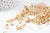 Sable pépite verre doré 1.5~2mm non percé, x10gr (G0846)