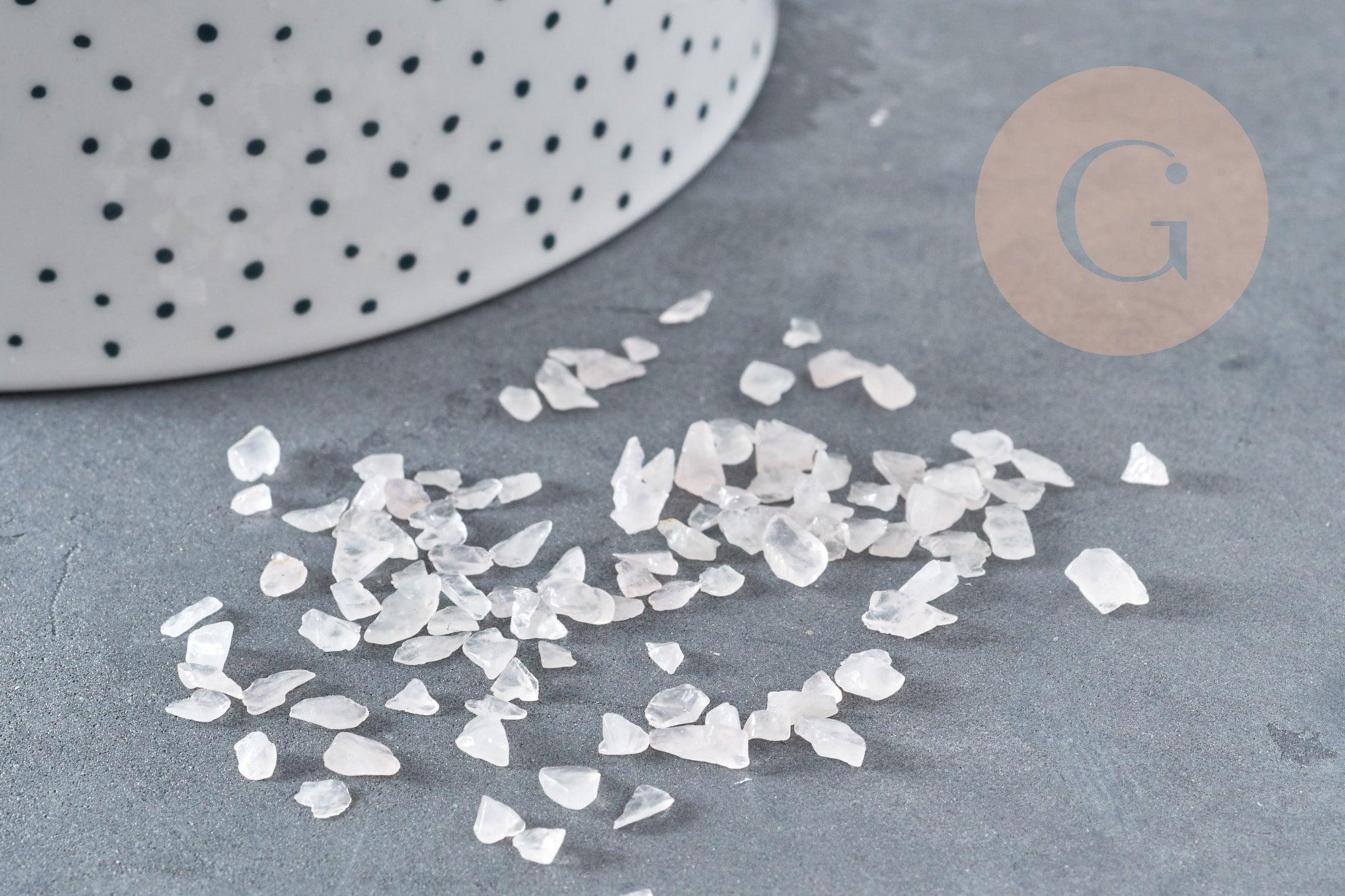 Sable pierre Chips quartz rose naturel 2~8mm, x20gr (G9552)
