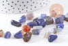 Sable pierre agate bleue naturelle brute roulée 8-19mm non percé,x20gr (G0396)