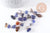 Sable pierre agate bleue naturelle brute roulée 8-19mm non percé,x20gr (G0396)