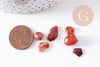 Sable pierre agate rouge naturelle brute roulée 6-16mm non percé, x20gr (G0399)