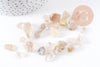 Sable pierre chips quartz rutile naturel 2~7mm non percé, x20 grammes (G0400)