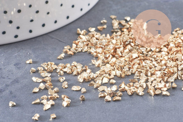 Sable verre doré 1- 1.5mm non percé, x10gr (G0228)