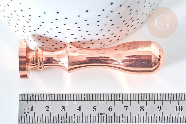 Sceau en metal Coeur or rose cire à cacheter,,25mm x1 x1 G7742