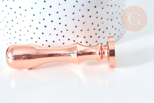 Sceau en metal Coeur or rose cire à cacheter,,25mm x1 x1 G7742