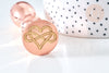 Sceau en metal Coeur or rose cire à cacheter,,25mm x1 x1 G7742