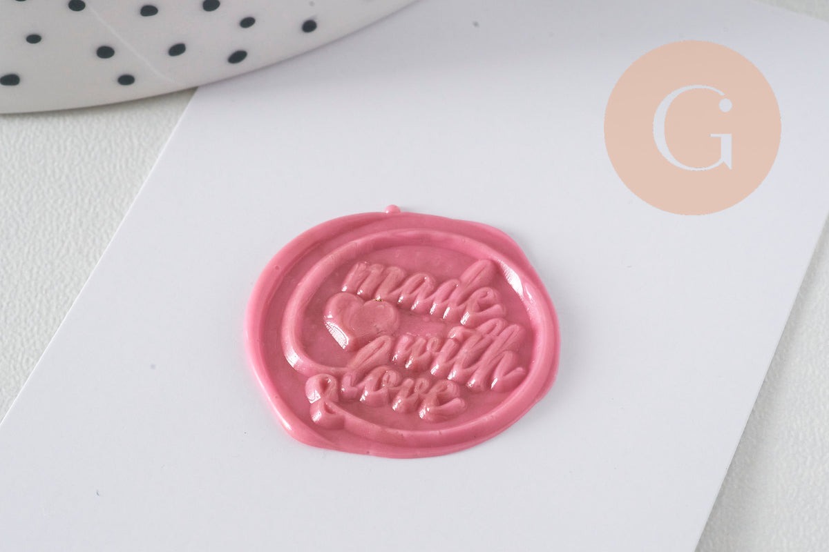 Made with Love Metal Seal for Sealing Wax, DIY Wedding Invitations Personalized Seals, x1 G4943