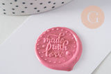 Sceau en metal Made with Love pour cire à cacheter,fourniture création de sceaux personnalisés invitations de mariage DIY, x1 G4949-Gingerlily Perles