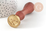 Metal seal intertwined hearts sealing wax, supply for creating personalized seals, DIY wedding invitation, 25mm x1 G4723