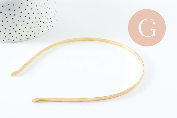 Serre-tête cheveux fer doré 110mm x1 (G3005)