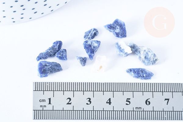Sodalite naturelle brute 10-35mm, pierre naturelle, pierre semi-précieuse, lithothérapie, X 20Gr (G6459)