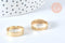 Support bague réglable lisse acier doré 17mm,bague acier doré sans nickel, bague femme acier inoxydable x1 (G6798)
