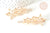 Support barrette étoiles clip zamac doré sans plateau 48mm, x1 (G7738)