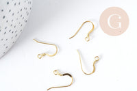 Support boucle crochet vermeil 22mm, x2 (G8931)