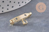 Support de broche et pendentif en zamac doré 26mm, x1 (G10987)