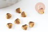 Support de cabochon coeur laiton brut 5x5mm, x50 (2.1g) (G2234)