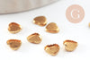 Support de cabochon coeur laiton brut 5x5mm, x50 (2.1g) (G2234)
