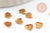 Support de cabochon coeur laiton brut 5x5mm, x50 (2.1g) (G2234)