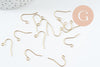 Supports boucles hameçons laiton brut 18mm, x25 (G5660)
