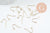 Supports boucles hameçons laiton brut 18mm, x25 (G5660)