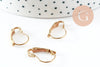 Supports boucles veilleuses laiton brut 16.5mm, x10 (G0201)