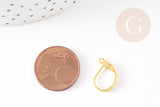 Supports de boucles dormeuses laiton doré 15mm, x20 (G1928)