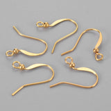 Supports de boucles hameçons avec anneau laiton doré 15mm, x20 (G5975)