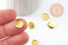 Supports de cabochon rond laiton brut 10mm, x50 (G0494)