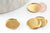Supports de cabochon rond laiton brut 10mm, x50 (G0494)