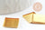 Supports de cabochons carrés laiton brut 12x12mm, x20(3.6g) (G0948)