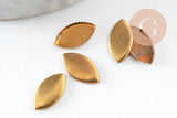 Supports de cabochons marquise horse eye laiton brut 10x5mm, x20 (1.7gr) (G0673)