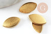 Supports de cabochons marquise oeil de cheval 12x6mm laiton brut, x20 (1.9gr) (G8763)