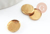 Supports de cabochons ovale laiton brut 8x10mm, x20 (3.3g) (G2285)