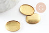Supports de cabochons ovales laiton brut 14x10mm, x20 (3.8g) (G0671)