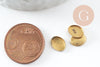 Supports de cabochons ovales laiton brut 8x6mm, x50 (4.7g) (G0468)