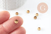 Supports de cabochons ronds 5mm laiton brut, x20 (G2002)