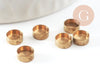 Supports de cabochons ronds 5mm laiton brut, x20 (G2002)