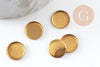 Supports de cabochons ronds laiton brut 9mm, x50 (G4894)